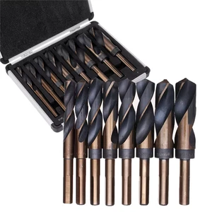 8 STCK. HSS Kobalt Silber und Deming Bohrer Bits Set Große Größe 9/16 Zoll bis 1 Zoll - Bild 1 von 8