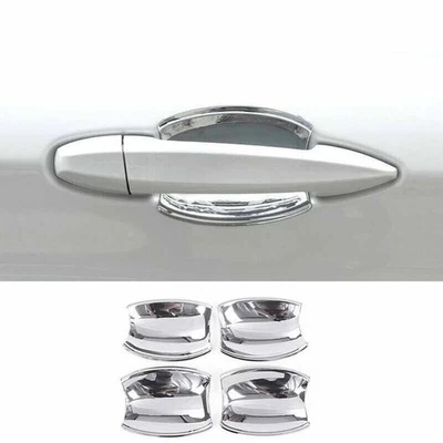 Door Bowl Cup ABS Outside Fit For BMW X5 X6 F15 2014~2017 2018 Chrome Cover Trim - Image 1 of 4