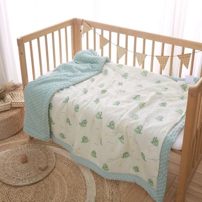 Manta de seguridad para bebé con baches - Tejida suave para cuna, cochecito y cama para niños pequeños Foto 1 de 4