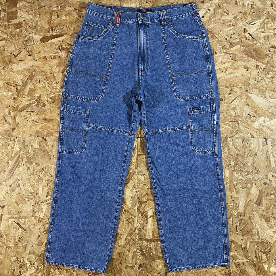 Pantalones de mezclilla vintage de los 90 Wearfirst holgados patinador pierna ancha talla 38x32 Foto 1 de 3