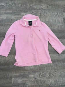 Polo Jeans Co. Ralph Lauren Women’s Pink 3/4 Sleeve Polo Shirt Size M Medium - Picture 1 of 3