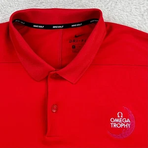 Nike Golf Dri-FIT Polo Para Hombre XL Rojo Omega Trofeo Absorbe Humedad Atlético - Imagen 1 de 12