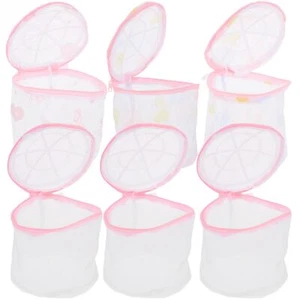 6pcs Polyester Mesh Laundry Bags Printing Wash Bags with Zipper Bra Lingerie ... - Picture 1 of 9
