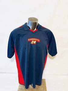 Herren NASCAR Jeff Gordon Poloshirt XL #24 Auto blau rot Chase Authentics ohne Etikett - Bild 1 von 8