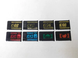 8 Vintage Beetleborgs Input Cards - Fire, Jamming, Cold Laser, Needle, Metallix - Picture 1 of 3