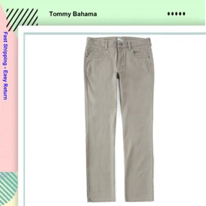 $110 Tommy Bahama Men's Coastal Keys Stretch Dobby Pants Dark Taupe Size 30x30. - Picture 1 of 1