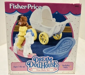 NEW Fisher Price Dream Dollhouse African American New Baby Set 4660 - Picture 1 of 2