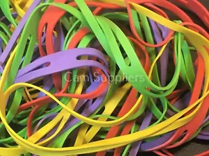 Qty 35 X-Bands 4 Way Natural Rubber Band Assorted Colours Strong Heavy Duty - Picture 1 of 3