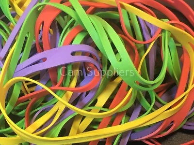 CAM SUPPLIERS Qty 35 X-Bands 4 Way Natural Rubber Band Assorted Colours Strong Heavy Duty