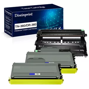 2 Stück TN360 Toner & 1 Stück DR360 Trommel für Brother DCP-7030 HL-2150N MFC-7345DN 7345N - Bild 1 von 12