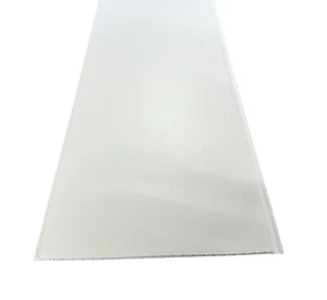 Plain White Matt 8mm PVC Bathroom Ceiling Cladding Kitchen Panels Shower Wall - Picture 1 of 10