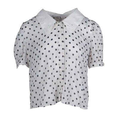 Camiseta para mujer Maje talla 1/S con cuello a lunares MFPCM00192 Foto 1 de 4