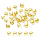 100Pcs 3.5Mm Gold Round Dome Studs For Leather Craft Accessories