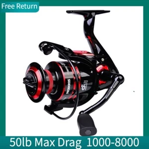 50lb Max Drag 1000-8000 All Metal Spinning Fishing Reel Baitcast Spincast Reels - Picture 1 of 12