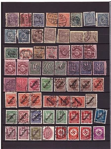 Deutsches Reich: Kl. Lot oo Dienstmarken - Bild 1 von 1