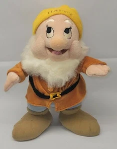 Disney Biancaneve e i 7 nani bambola peluche Happy vintage anni 90 11” da collezione - Foto 1 di 6