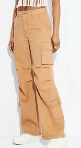 Wild Fable Women's Brown High Rise Cargo Utility Pants Size L NWT - Picture 1 of 19