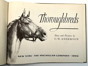 THOROUGHBREDS 1942 RACE HORSE BOOK ARTWORK CONFORMATION TRAINING GREAT ONES ETC - Bild 1 von 9