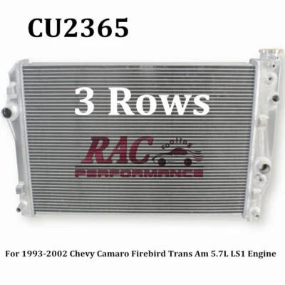 Radiador de aluminio para Chevrolet Camaro Z28 1993-2002 / Pontiac Firebird 5,7 L V8 Foto 1 de 4