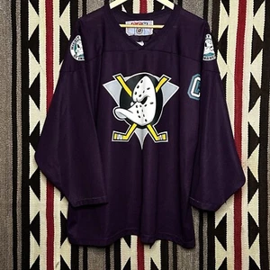 KARIYA AUTHENTIC 1994 CENTER ICE MIGHTY DUCKS JERSEY FIGHT STRAP ULTRAFIL CCM - Picture 1 of 7