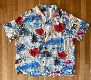 HULA MOON BY JAM'S WORLD S/S RAYON SHIRT - MEN'S 2XL - FRIDA KAHLO - Picture 1 of 7