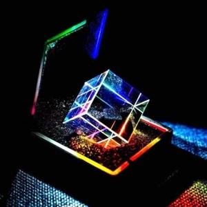 SunCatcher Color Prism Light Cube Colorful Refraction Crysta Birthday Gift - Picture 1 of 7