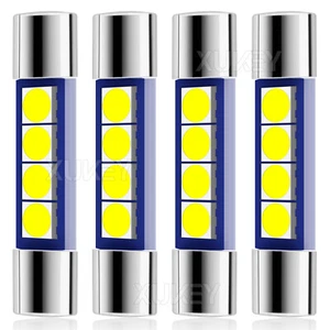 4x White 28mm 29 4 -SMD T6 6641F LED Bulbs Sun Visor Vanity Mirror Fuse Lights - Picture 1 of 11