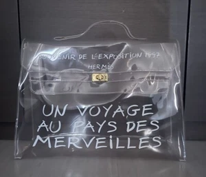 HERMES Vinyl Kelly 40 Clear Hand Bag 1997 limited edition - Picture 1 of 12