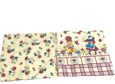 8 Vintage Quilt Block Cut Pieces 10 in Square Shapes Cotton Fabric Dutch Farm - Image 1 of 4