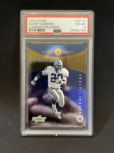 Barry Sanders 2001 Score Complete Players #CP-27 HOF PSA 6 EX-MT - Picture 1 of 2