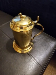 Messing Stein mit Ente auf Deckel 7" Höhe - Bild 1 von 6