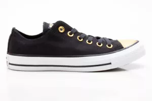 Converse Chuck Taylor All Star CTAS Ox 555815C Damen Sneaker schwarz-gold-weiß - Picture 1 of 6
