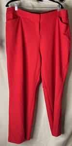 Worthington Damen rot Curvy Fit perfekte Hose flache Fronttaschen Größe 20WS - Bild 1 von 3