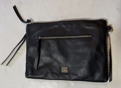 Kooba Black Leather Clutch Bag 12 X 8.5 In. No Handle!!! - Image 1 of 4