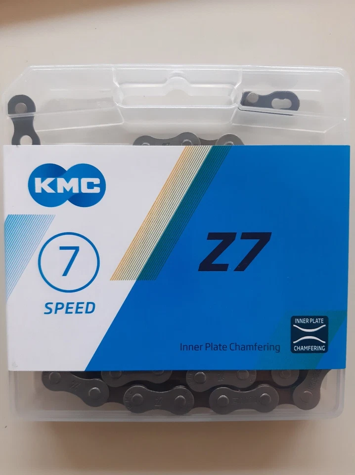 CATENA KMC Z7 1/2x3/32" adatto per 6 7 12 14 18 21 velocità ingranaggi city mtb - Immagine 1 di 4