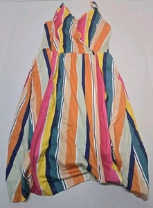 Sm. Rainbow 2023 Women Summer Dress Casual Floral Sundress V-Neck Backless Swing - Picture 1 of 4