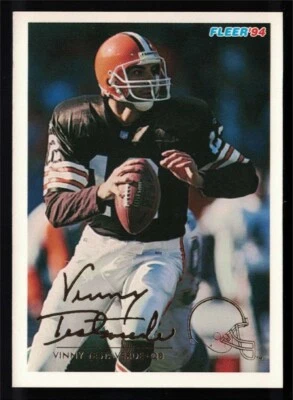 1994 Fleer #104 Vinny Testaverde - Cleveland Browns - Image 1 of 2