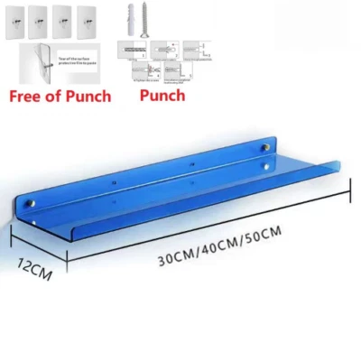 Color Acryl Wall Mounted Type Storage Rack Modern Bathroom Shelves Wall Shelf - Image 1 of 4