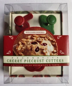 Williams-Sonoma 2007 Decorative Cherry Piecrust Cutters 3 Pc Set ~ Free Shipping - Picture 1 of 5