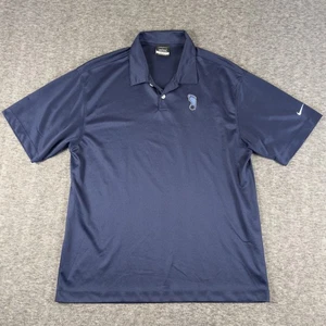 North Carolina Tar Heels Shirt Mens Large Navy Nike Dri-FIT Golf Polo NCAA - Picture 1 of 14