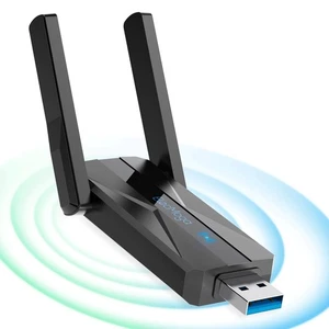 Clé WiFi Puissante AC1300 Mbps USB 3.0 WiFi USB 5dBi 2.4GHz/5GHz Double Bande... - Photo 1/9