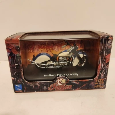 New Ray Indian Four 1939 Motorcycle Miniature New In Box 1:32 Scale Die Cast - Image 1 of 4
