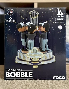 LA Dodgers World Series Champs Trophy Spinner Mini Bobblehead FOCO NEW OHTANI - Picture 1 of 6