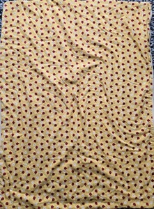 Vintage Handmade Yellow Crib Baby Blanket Cotton Blend Ladybugs Pattern 48"×37" - Picture 1 of 5