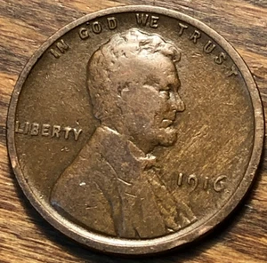 Centavo de trigo Lincoln 1916 madera inadecuada mezcla error moneda única llamativa a la vista - Imagen 1 de 4