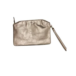 LODIS rose gold leather clutch wristlet Evening Going out Travel Makeup Bag - Picture 1 of 4