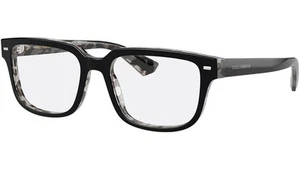 Dolce & Gabbana DG3380 3403 Black on Grey Havana Eyeglasses 54-18-145 Brand New - Picture 1 of 3
