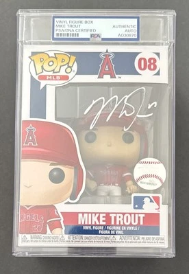 MIKE TROUT HAND SIGNED FUNKO POP ENCAPSULATED AUTO INCASED PSA/DNA - Image 1 of 4