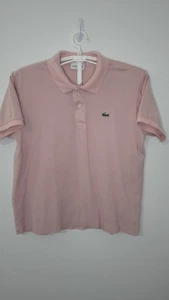 Lacoste Mens XL Classic Fit Pink Short Sleeve Polo Shirt - Picture 1 of 11