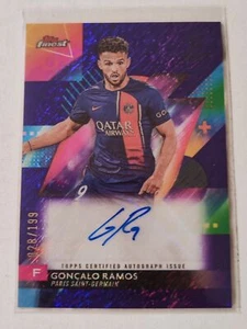 Topps Finest Ucl And Uel 2023-24 - Goncalo Ramos Autograph /199 - Psg Ll - Bild 1 von 2
